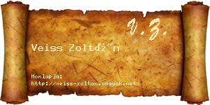 Veiss Zoltán névjegykártya